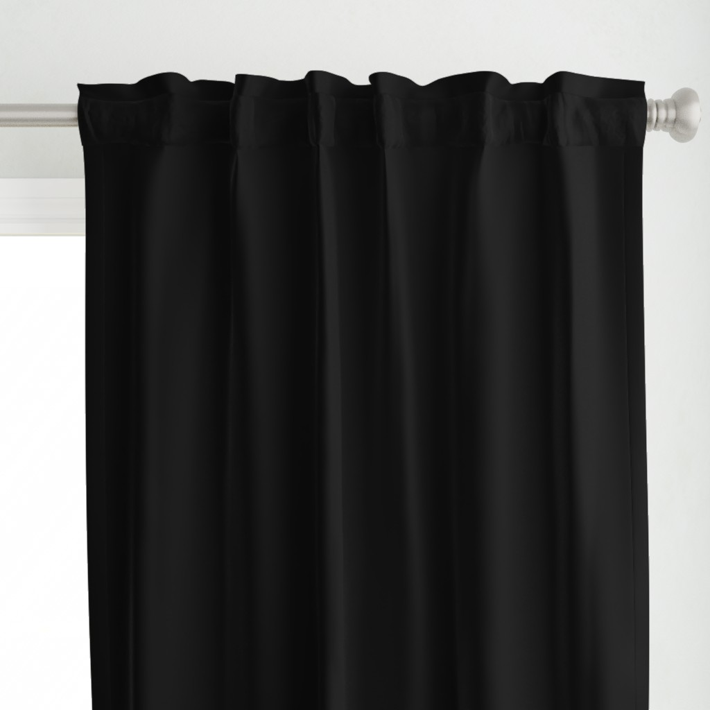 Matching solid pure dark black curtains