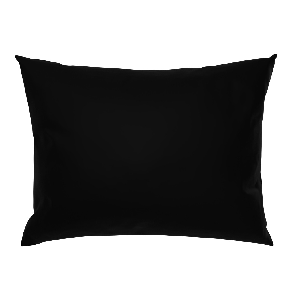 Matching solid pure dark black pillow