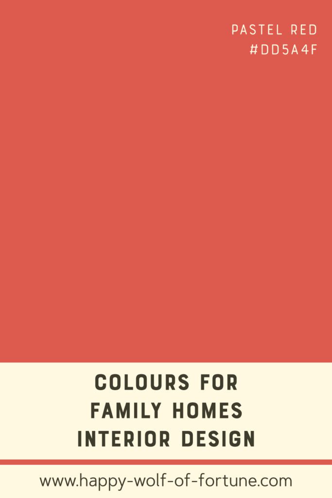 Solid pastel red removable wallpaper swatch labeled with hex code #DD5A4F, perfect for modern farmhouse, Scandinavian, and contemporary interiors. The image shows a smooth, warm solid color ideal for accent walls in living rooms, bedrooms, or nurseries. No furniture visible.