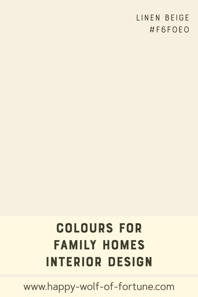 Linen beige peel and stick wallpaper in a soft, neutral tone with a smooth texture, perfect for modern farmhouse, Scandinavian, minimalist, transitional, or contemporary interiors. No furniture or decor shown; image focuses on color swatch and interior design application context.