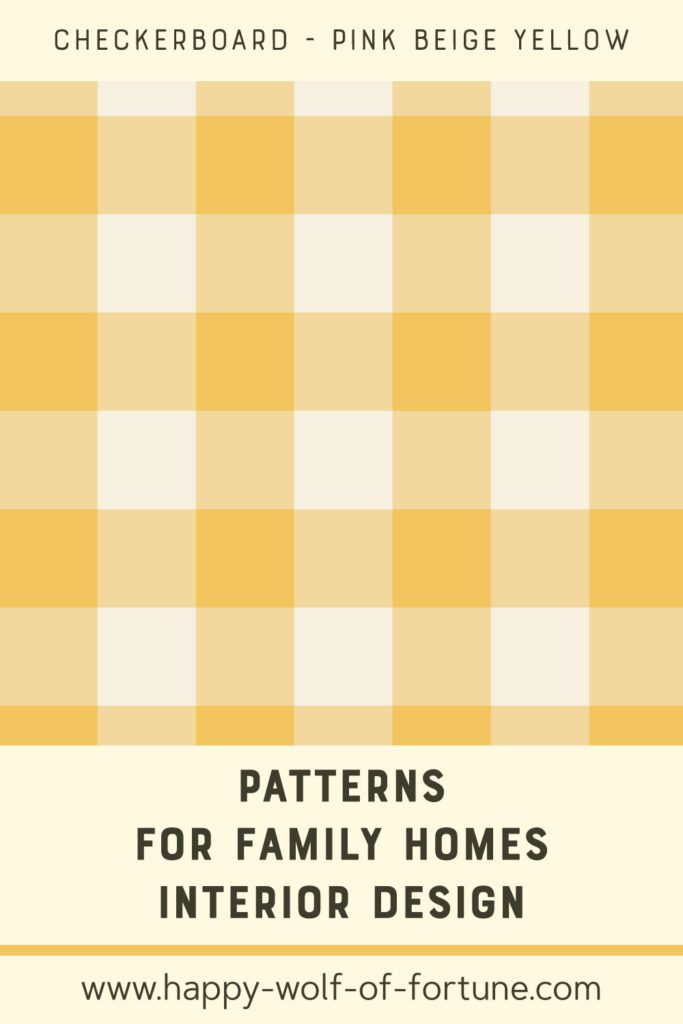 Peel and stick wallpaper with a warm yellow, beige, and light cream checkerboard pattern, showcasing a soft, textured look suited to family homes. No furniture visible—focus on the smooth grid design and cozy color palette.