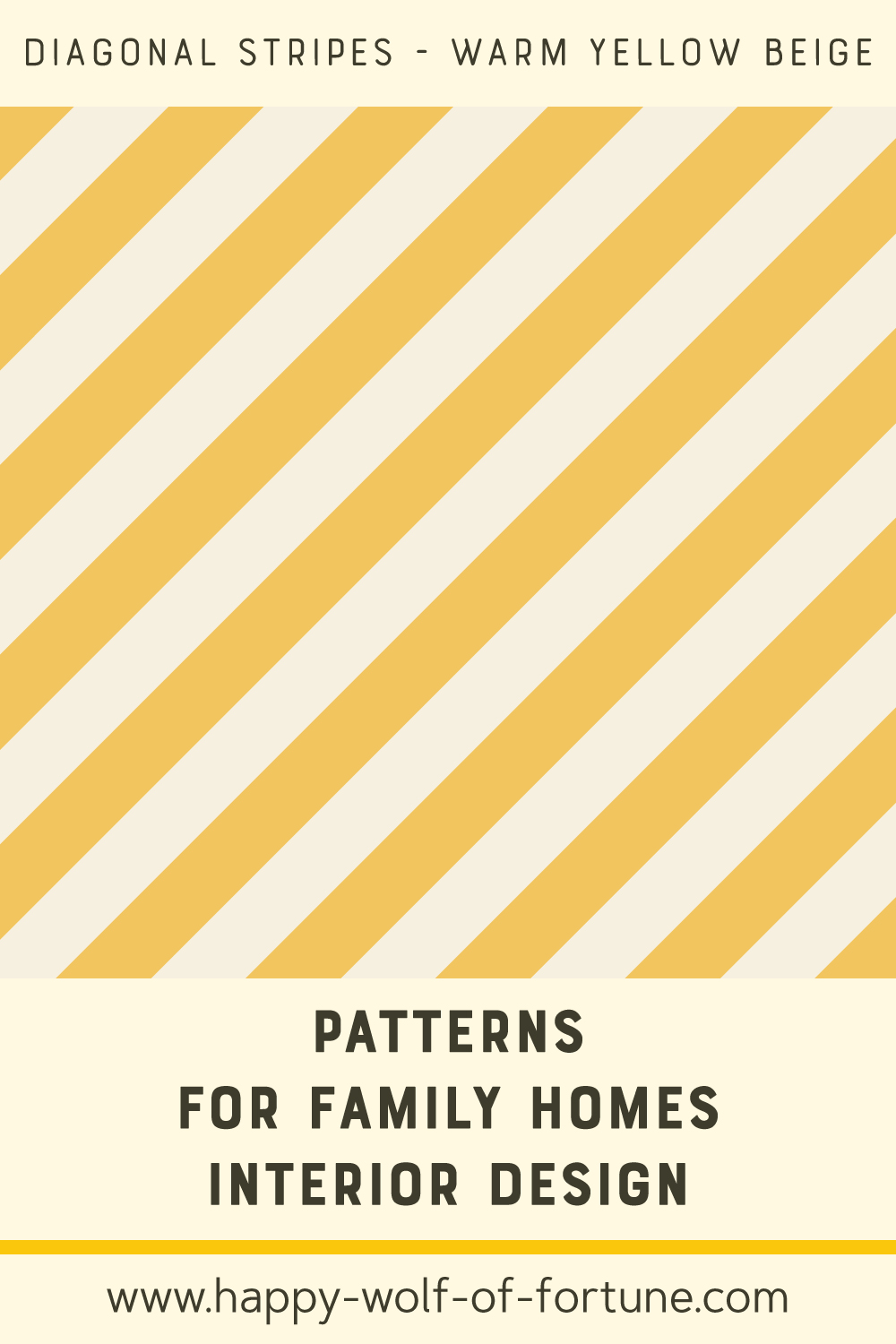 Pattern swatch showing warm sand yellow and vintage beige white diagonal stripes