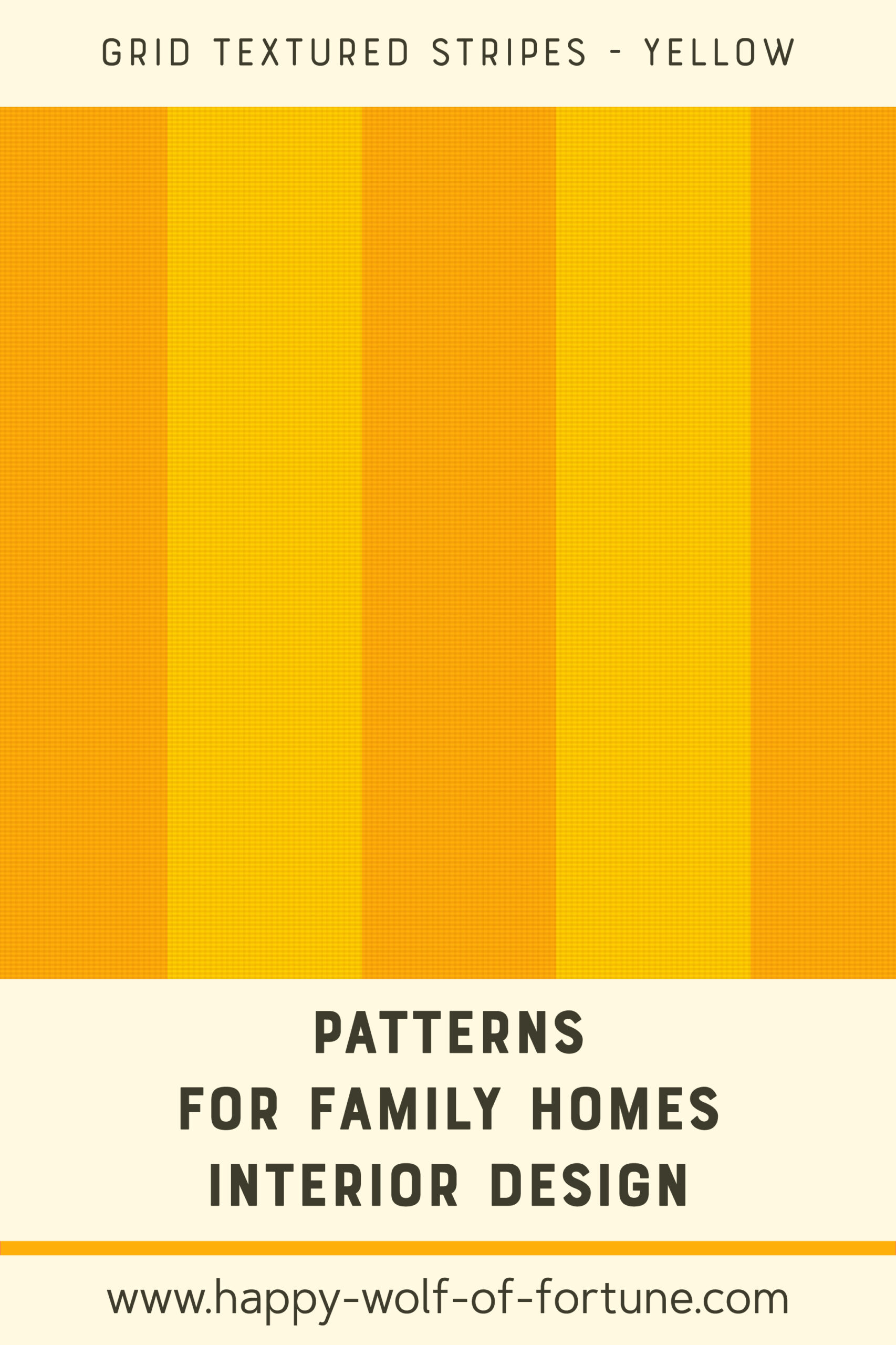 Pattern Swatches - grid textured vertical stripes - beer orange yellow and citrine yellow - Wallpaper for family homes interior design-02 Swatch with seamless pattern for family homes interior design showing textured midcentury modern bold grid textured vertical stripes in citrine yellow and beer orange yellow