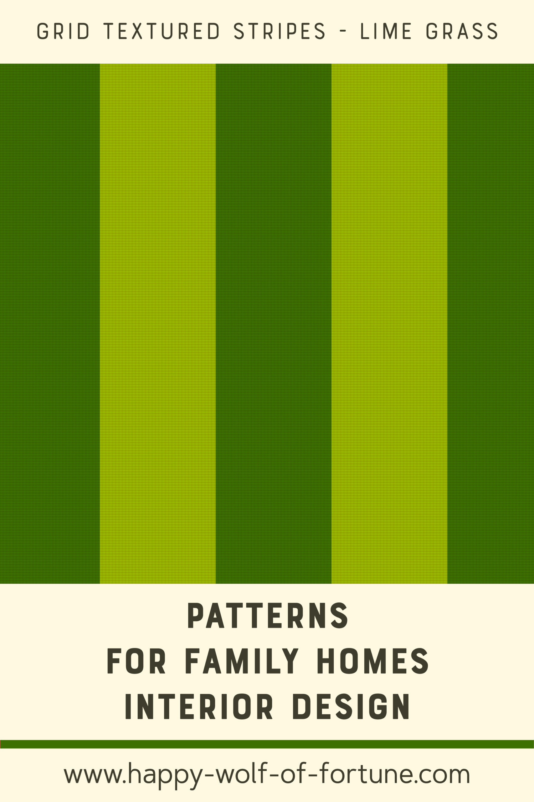 Pattern Swatches - grid textured vertical stripes - dark grass green and dark lime green - Wallpaper for family homes interior design-02 Swatch with seamless pattern for family homes interior design showing textured midcentury modern bold grid textured vertical stripes in dark grass green and light olive green