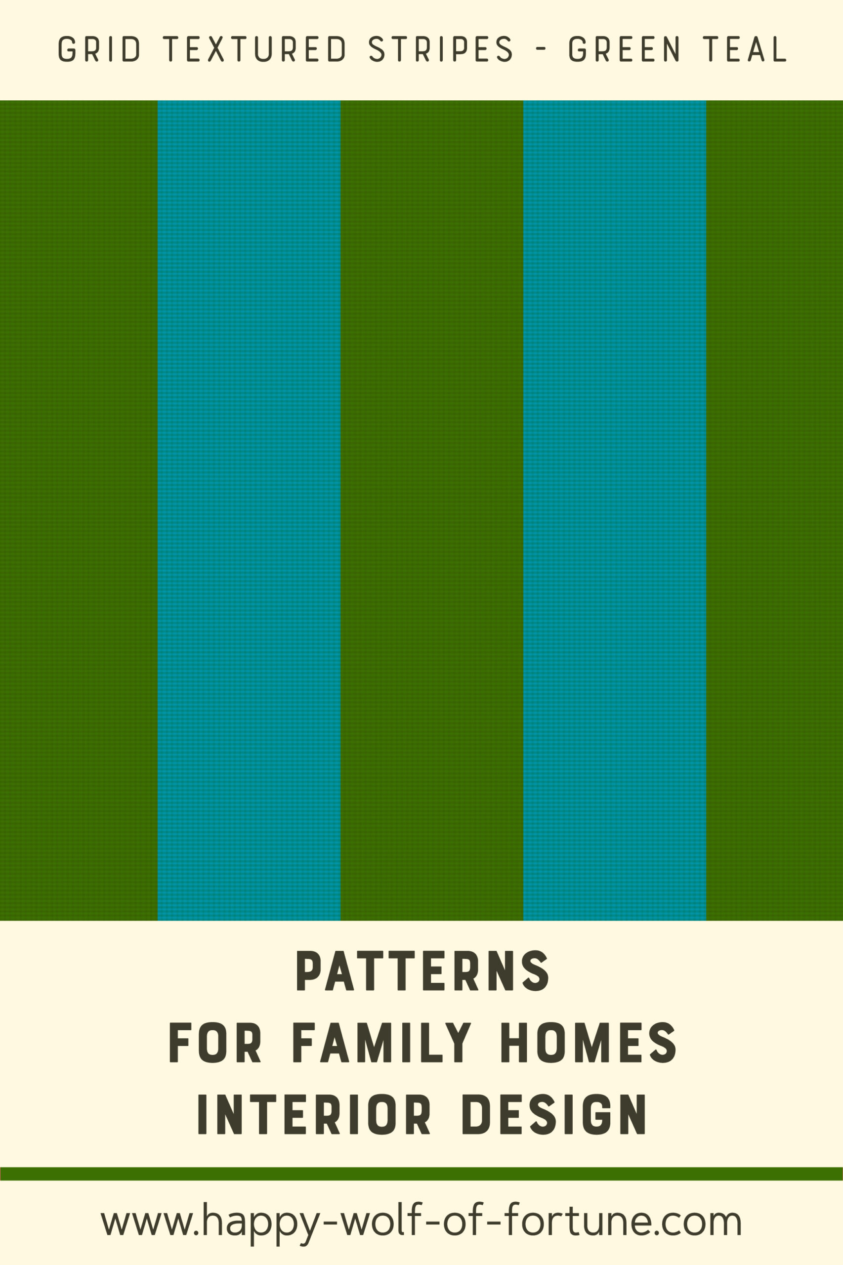 Pattern Swatches - grid textured vertical stripes - teal cyan blue and dark grass green - Wallpaper for family homes interior design-02 Swatch with seamless pattern for family homes interior design showing textured midcentury modern bold grid textured vertical stripes in cyan teal blue and dark grass tree green