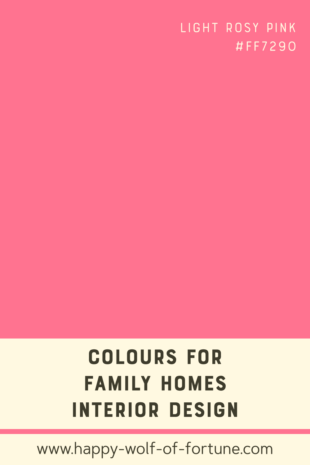 Colours-for-family-homes-interior-design---light-rosy-pink---colour-field-with-name-and-hexcode Swatch with colour for family homes interior design showing a light rosy pink