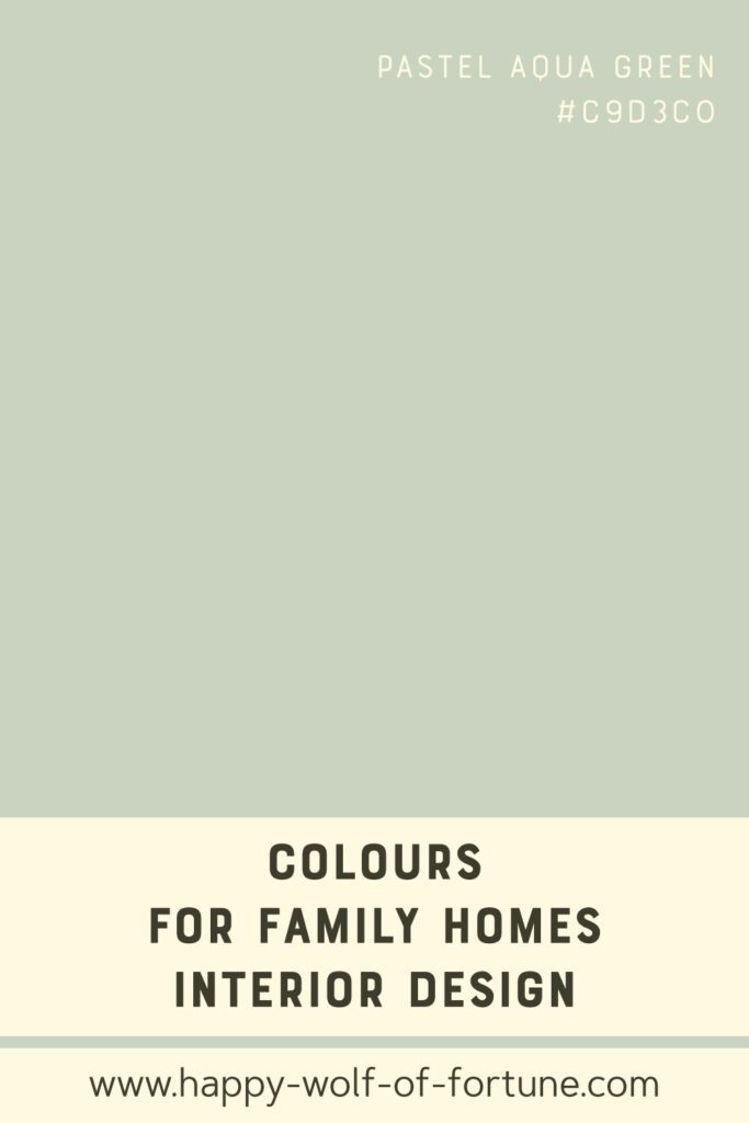 Colour swatch with a muted pastel aqua green hexcode #C9D3CO