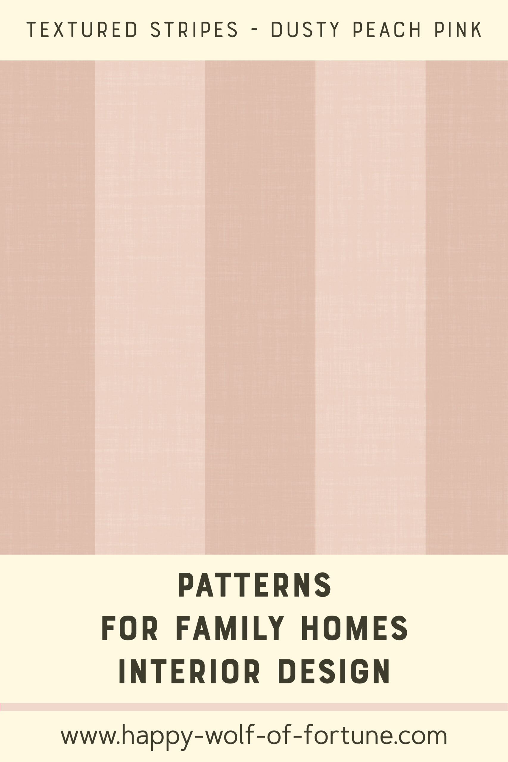 Pattern Swatches - Dark Dusty Peach Pink - linen textured cabana vertical stripes - Wallpaper for family homes interior design-02 Swatch with seamless pattern for family homes interior design showing linen textured dusty peach pink and dark peach pink vertical stripes.