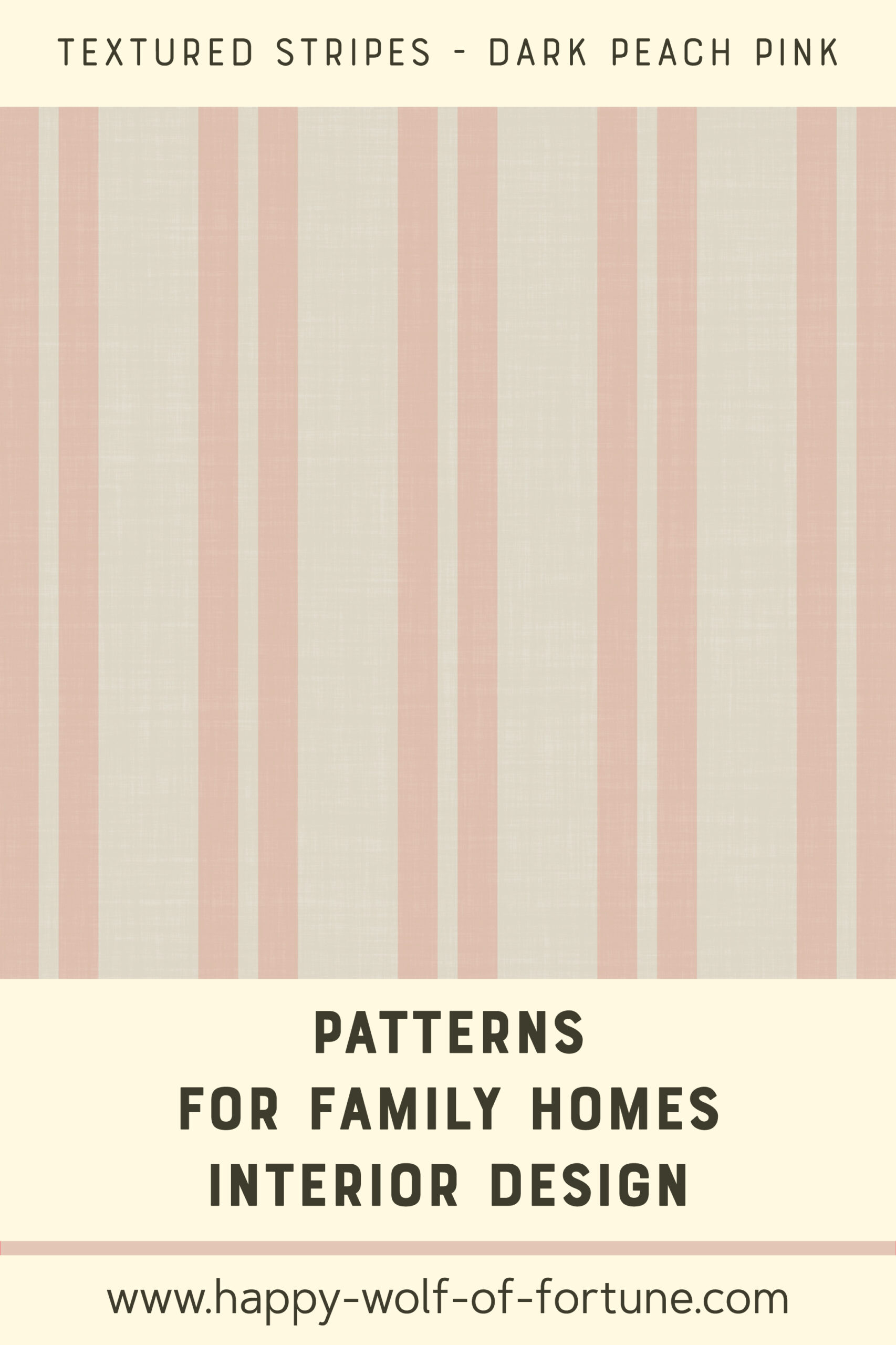 Pattern Swatches - Dark Peach Pink Almond Beige White - Linen Textured combined vertical stripes - Wallpaper for family homes interior design-02 Swatch with seamless pattern for family homes interior design showing linen textured dark peach pink and almond white vertical stripes.
