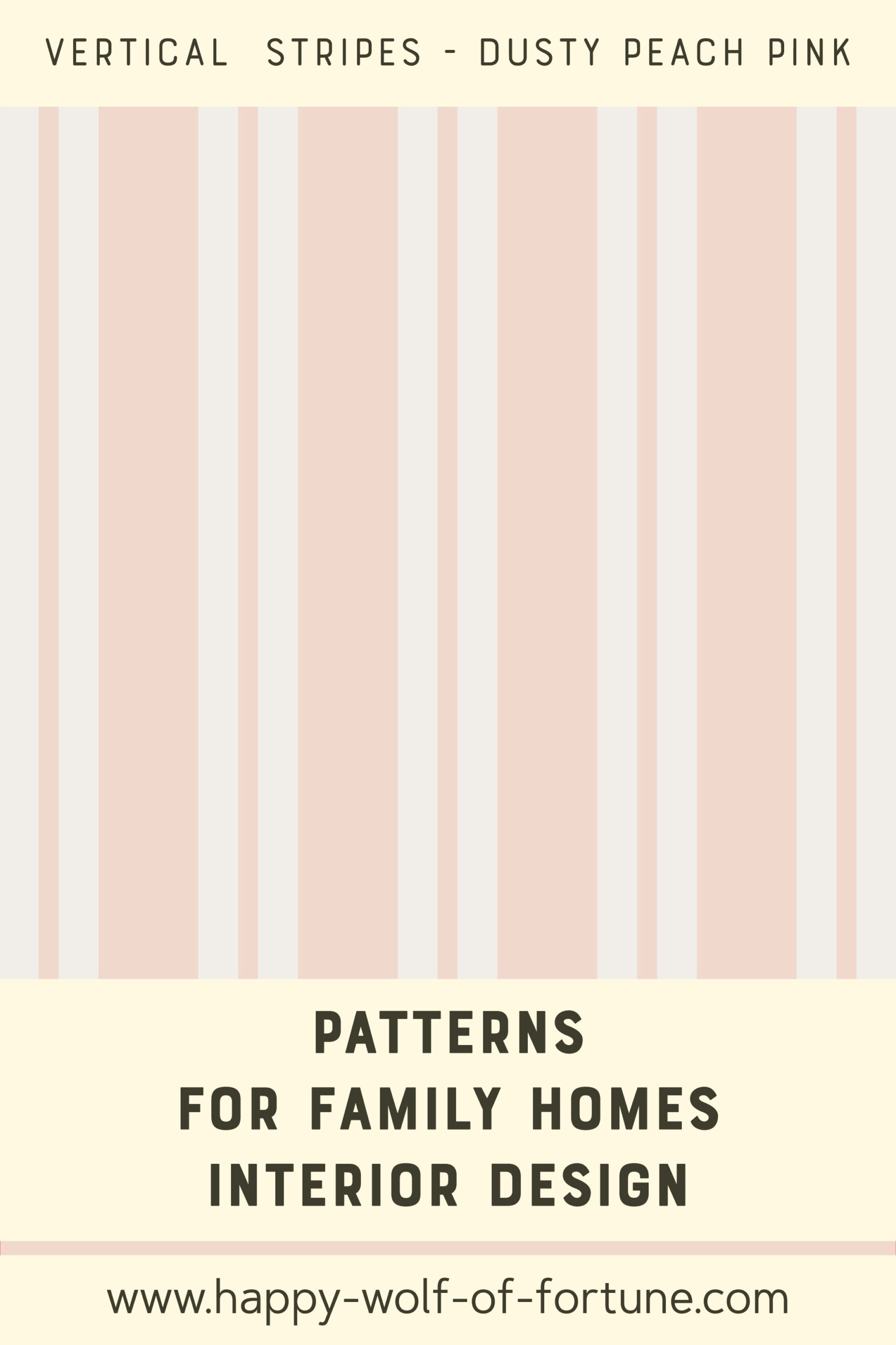 Pattern Swatches - Dusty Peach Pink and Cloud Grey White - combined vertical stripes - Wallpaper for family homes interior design-02 Swatch with seamless pattern for family homes interior design showing dusty peach pink and cloud grey white vertical stripes.