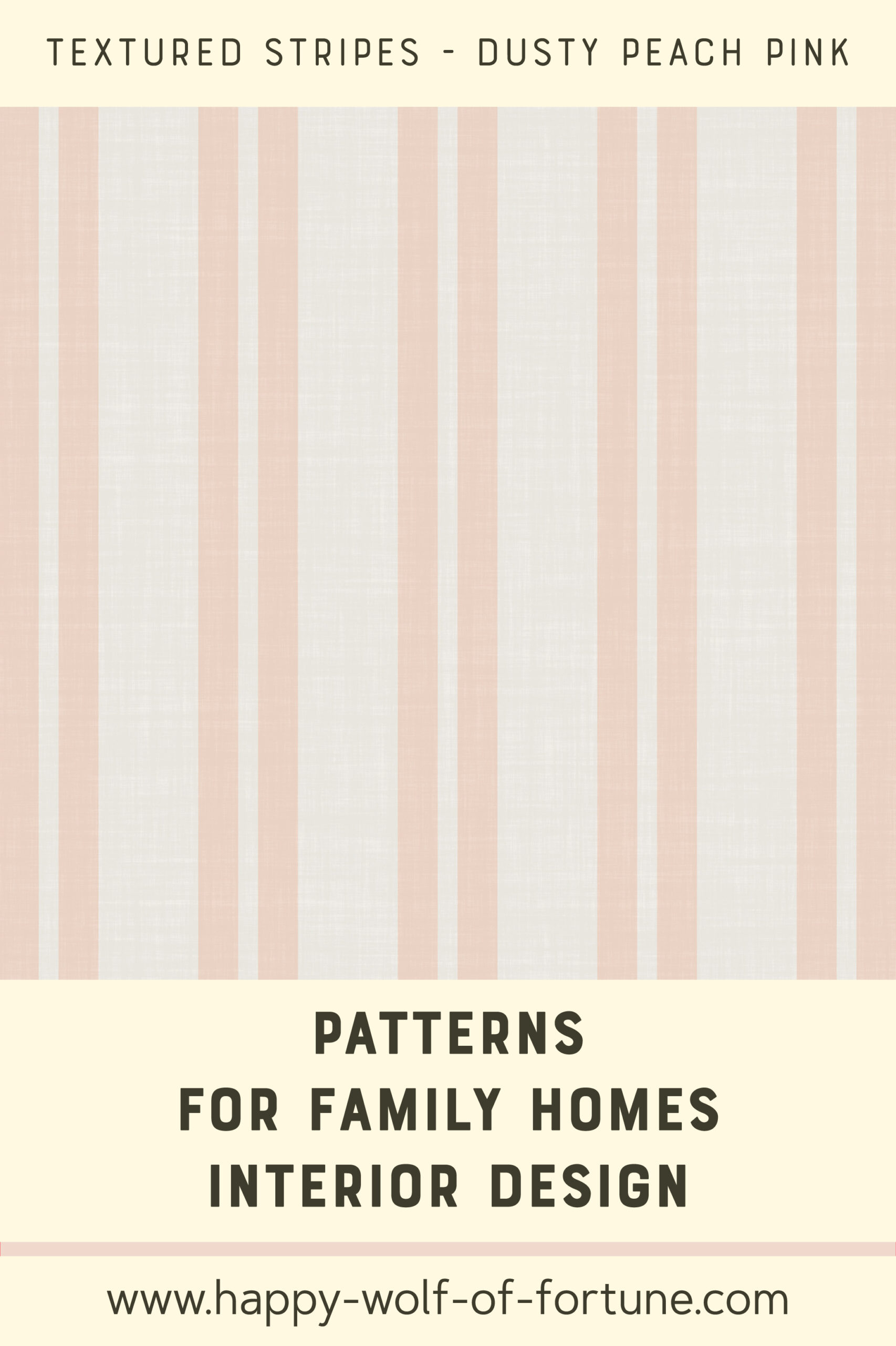 Pattern Swatches - Dusty Peach Pink Cloud Grey White - Linen Textured combined vertical stripes - Wallpaper for family homes interior design-02 Swatch with seamless pattern for family homes interior design showing linen textured dusty peach pink and cloud grey white vertical stripes.