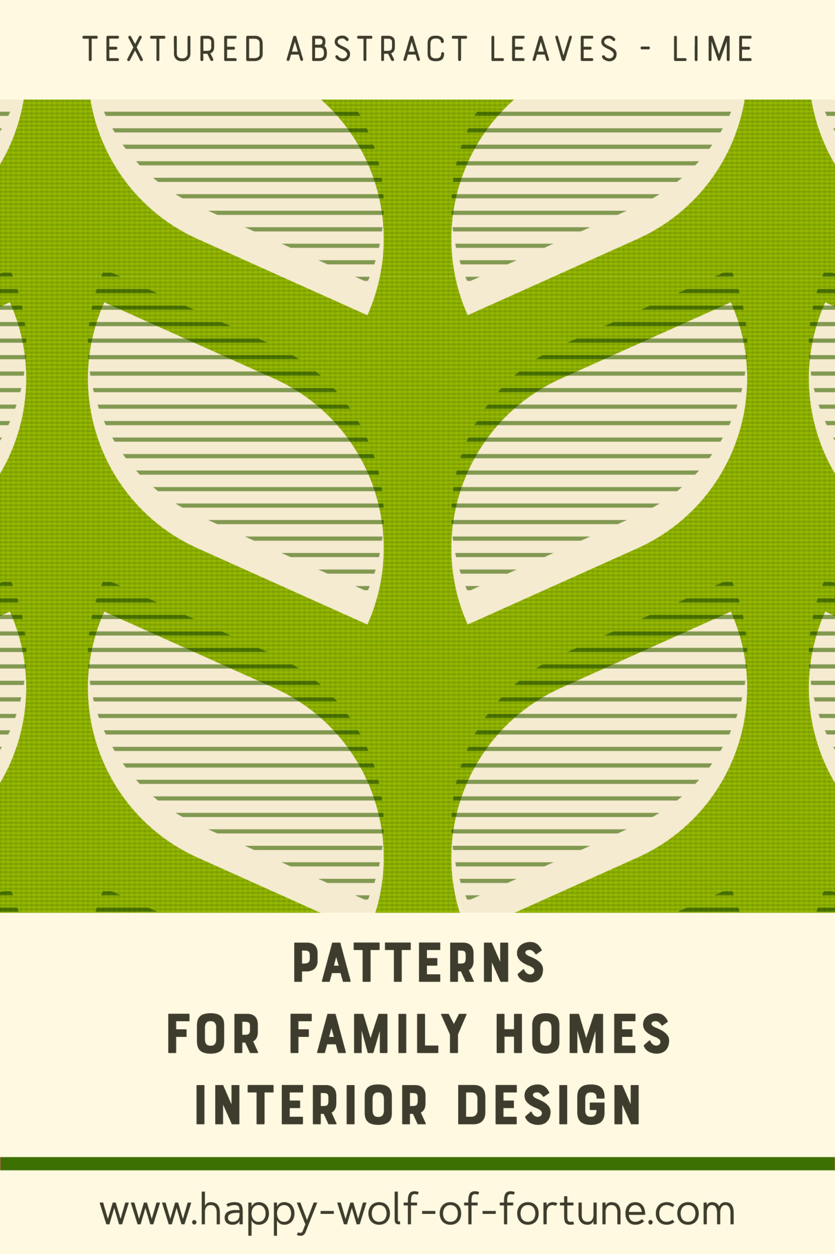 Pattern Swatches - grid textured abstract leaves - olive lime green and eggshell beige - Wallpaper for family homes interior design-02 Swatch with seamless pattern for family homes interior design showing textured midcentury modern bold grid textured stripes abstract foliage in eggshell beige white and dark lime light olive green