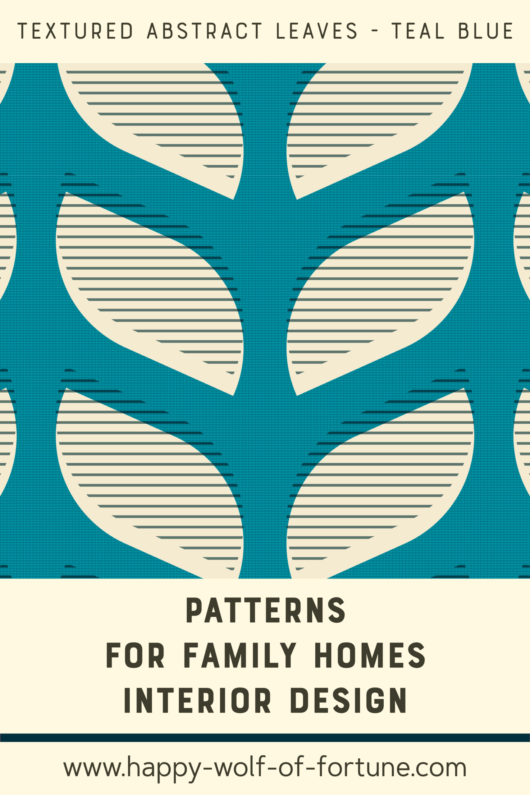 Pattern Swatches - grid textured abstract leaves - teal cyan blue and eggshell beige - Wallpaper for family homes interior design-02 Swatch with seamless pattern for family homes interior design showing textured midcentury modern bold grid textured stripes abstract foliage in eggshell beige white and teal blue