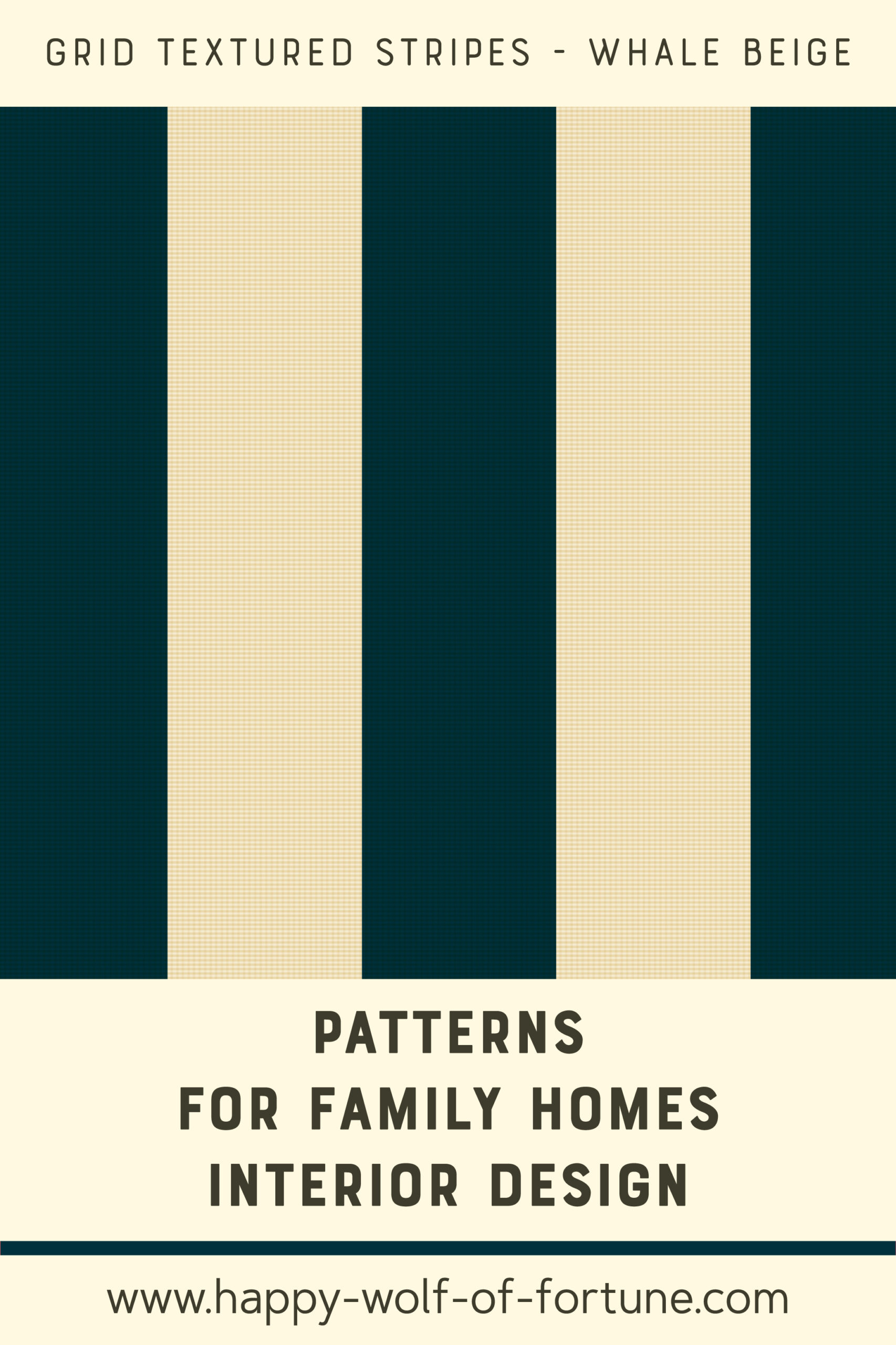 Pattern Swatches - grid textured vertical stripes - firefly whale dark blue 00303b and eggshell beige - Wallpaper for family homes interior design-02 Swatch with seamless pattern for family homes interior design showing textured midcentury modern bold grid textured vertical stripes in eggshell beige white and very dark whale elephant firefly blue
