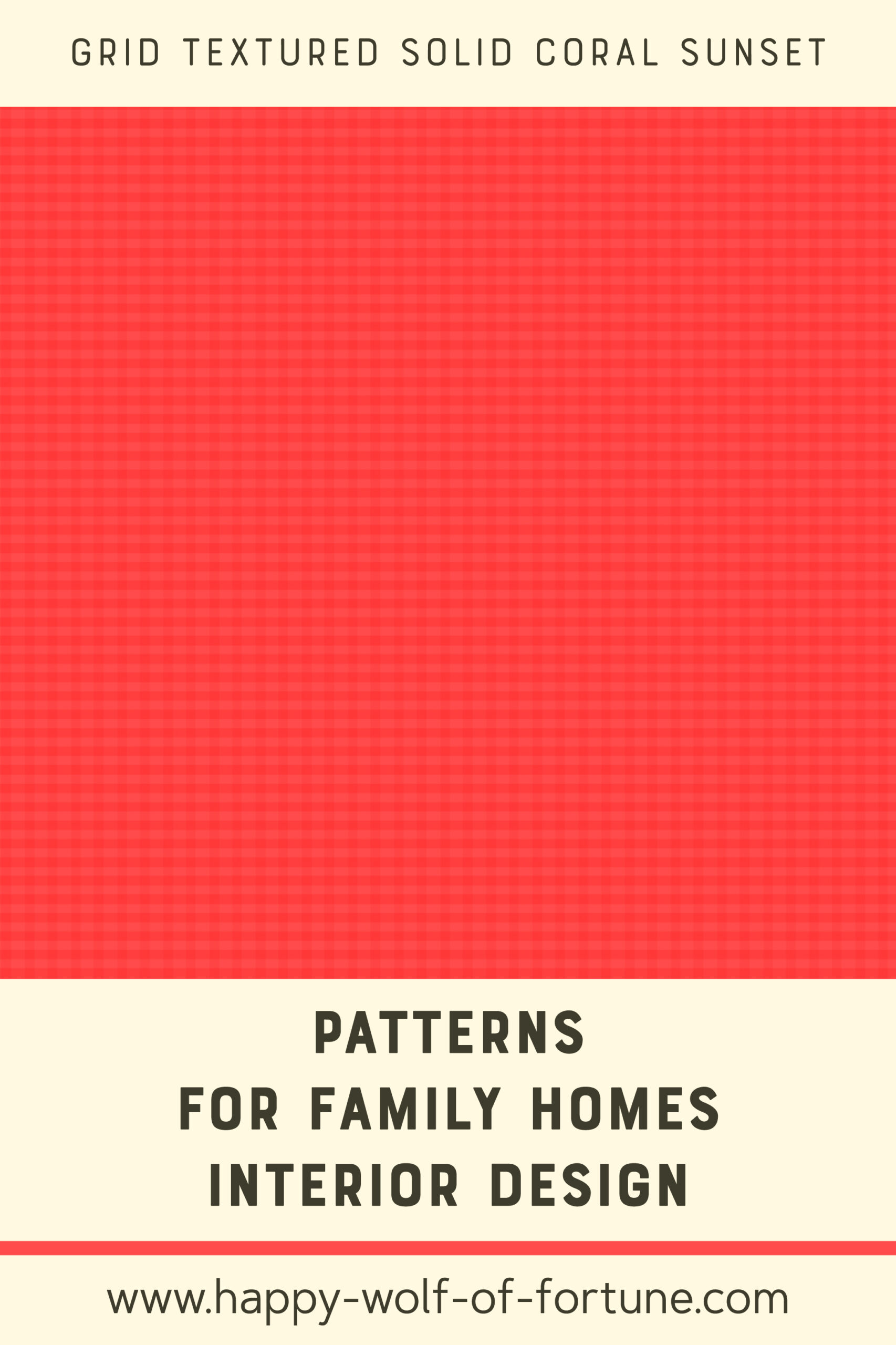 Pattern Swatches - midcentury modern grid texured pumpkin coral sunset orange red ff4b4b - Wallpaper for family homes interior design-02 Swatch with seamless pattern for family homes interior design showing a grid textured midcentury modern coral sunset orangey red