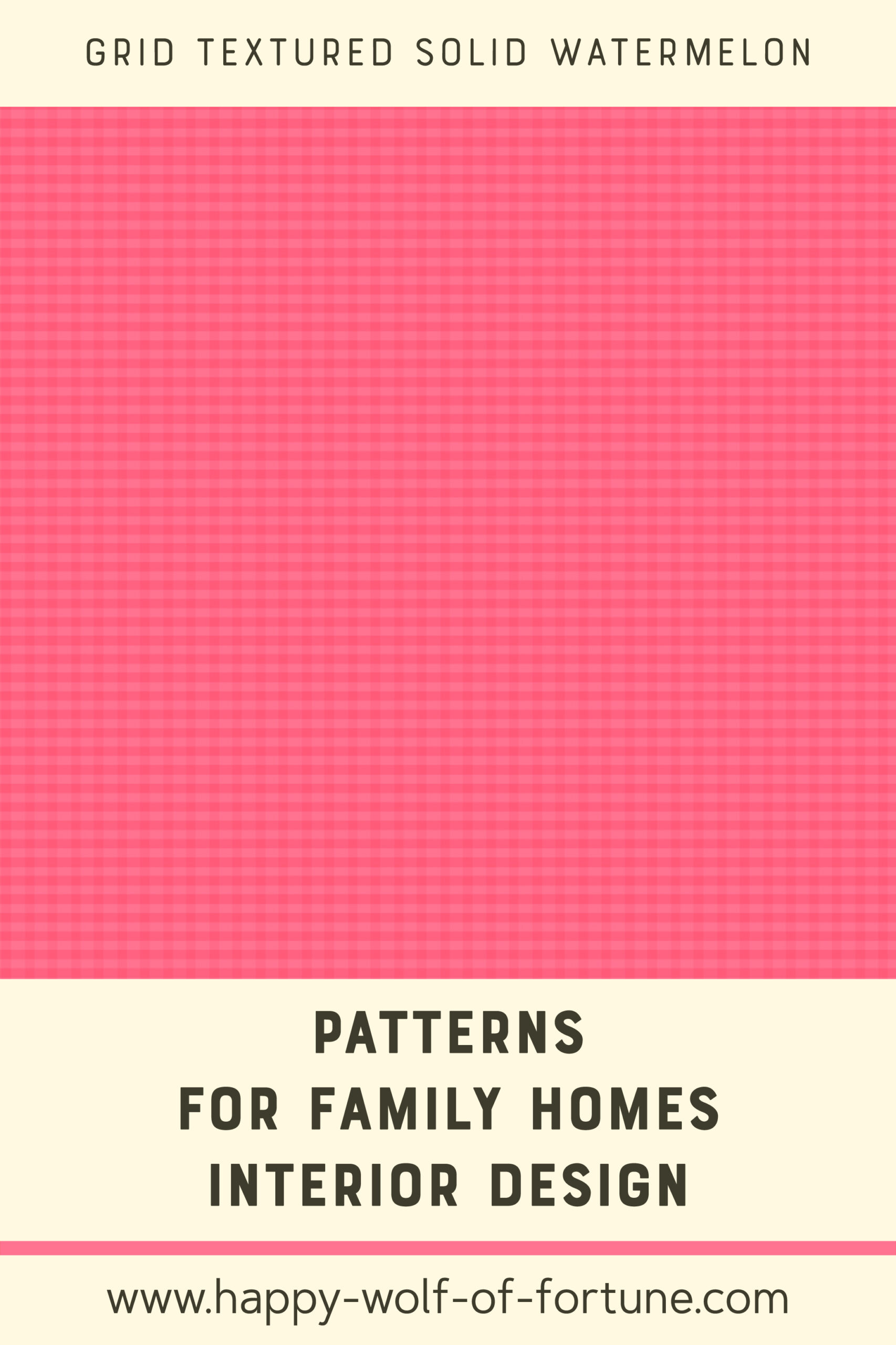 Pattern Swatches - midcentury modern grid texured watermelon pink - Wallpaper for family homes interior design-02 Swatch with seamless pattern for family homes interior design showing a grid textured midcentury modern watermelon pink