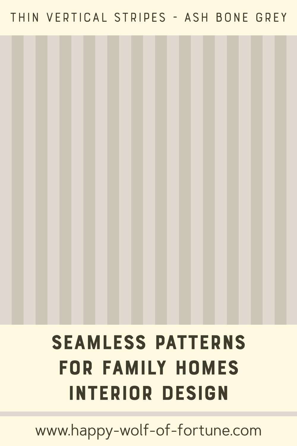 Swatch with seamless pattern for family homes interior design showing a thin vertical stripes in grey and greyish light sage green