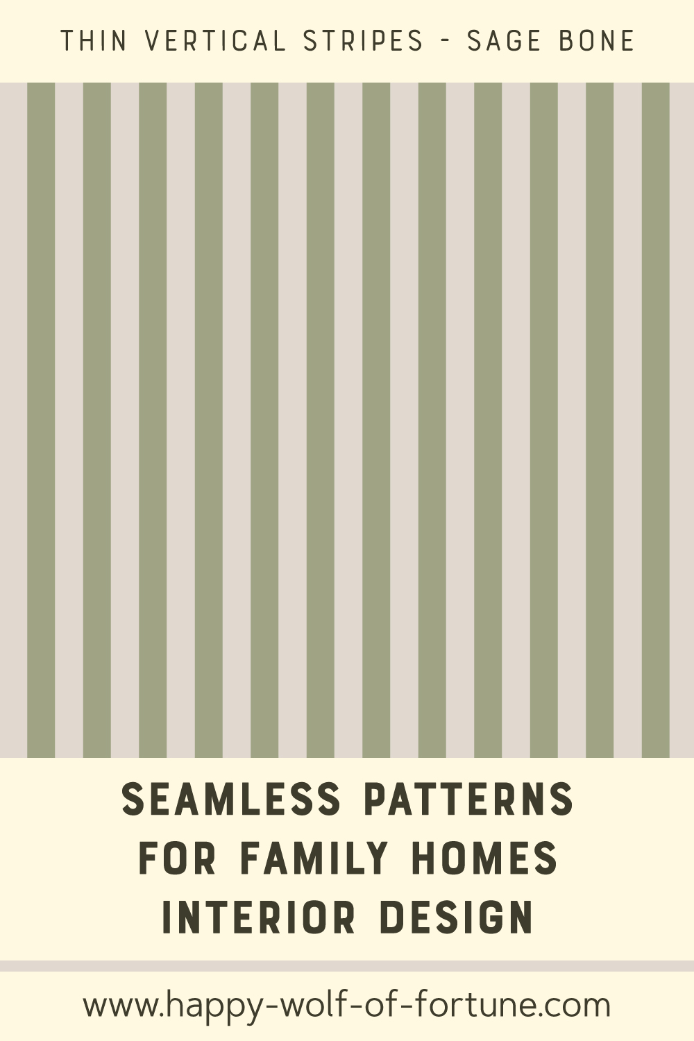 Swatch with seamless pattern for family homes interior design showing a thin vertical stripes in grey and sage green